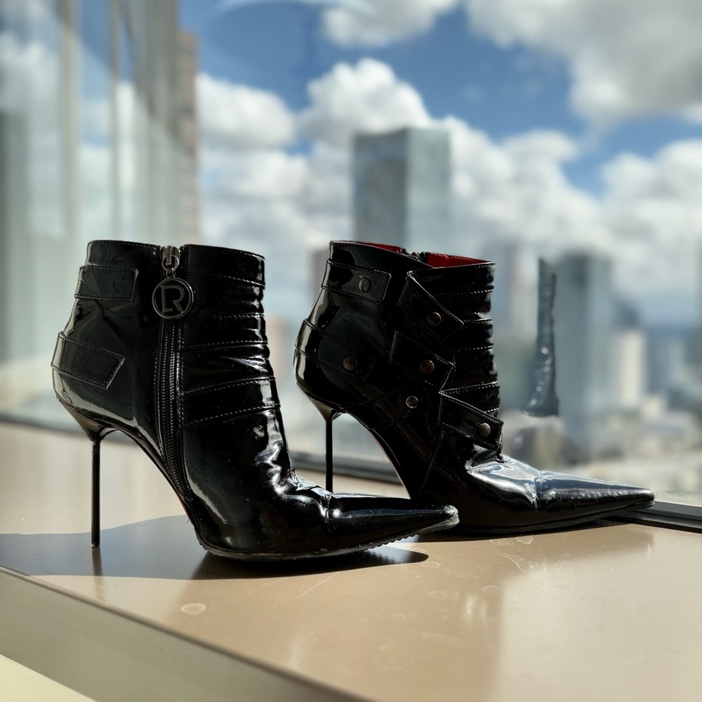 Black Stiletto Ankle Boots “Left & Right”